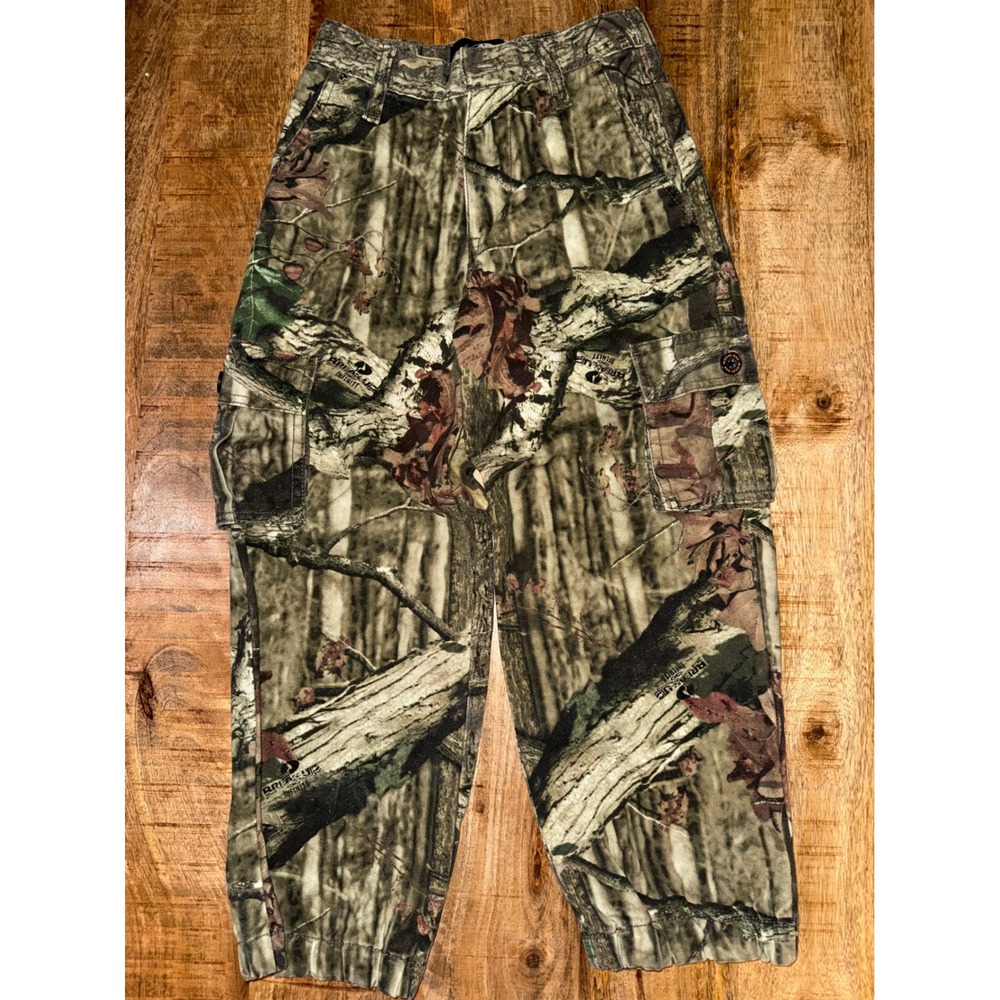 Mossy Oak Break-Up Infinity Kids Camo Cargo Pants Size 8 Medium Forest Hunting